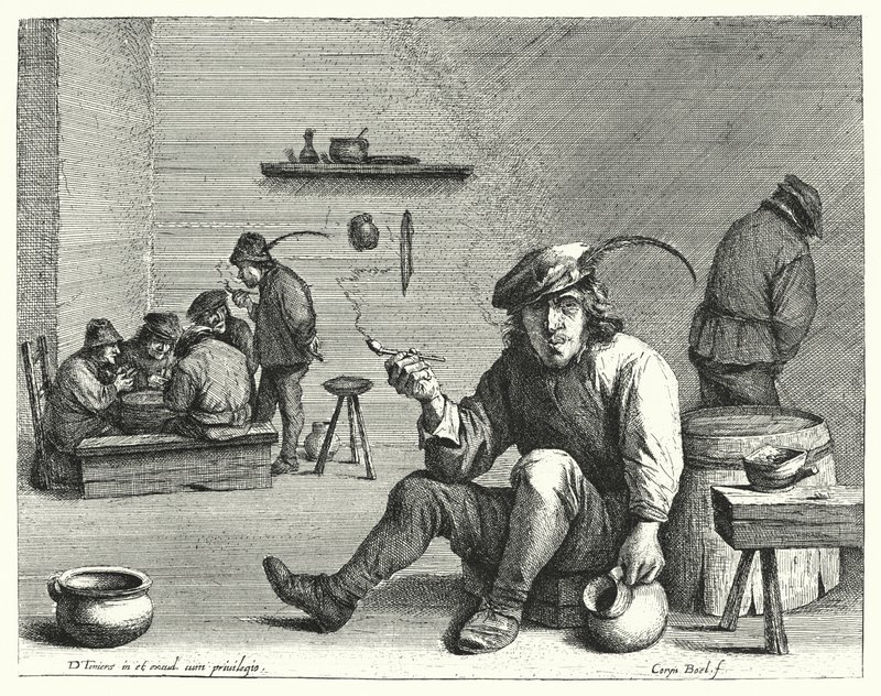 El Fumador de David the Younger (after) Teniers