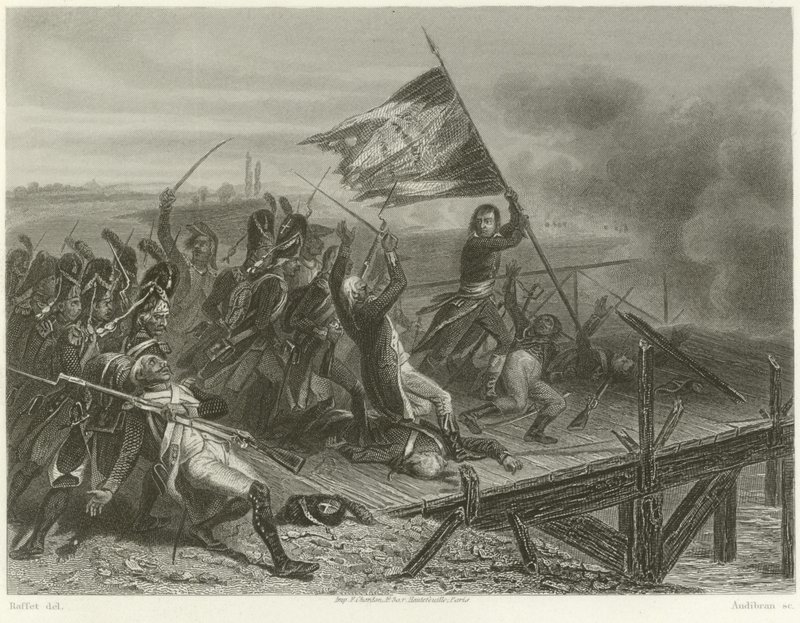 Batalla del Puente de Arcole de Denis Auguste Marie Raffet