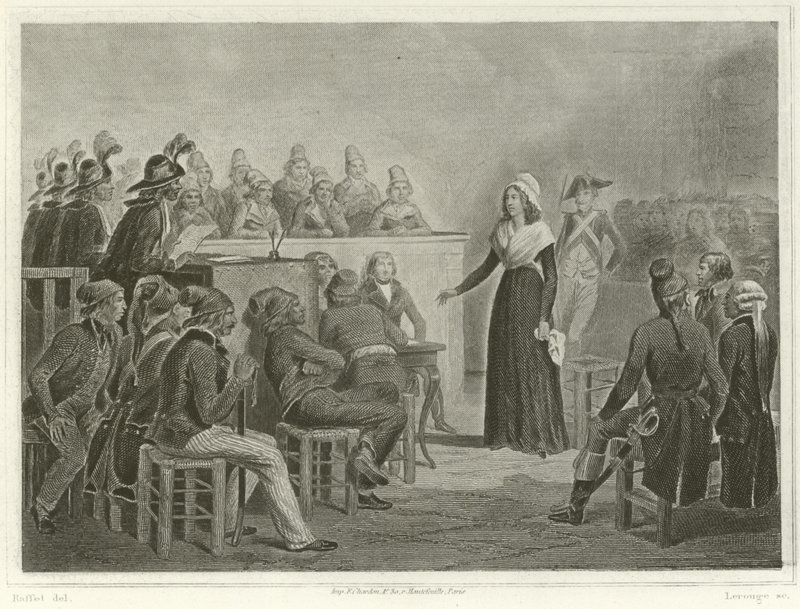 María Antonieta en el Tribunal Revolucionario de Denis Auguste Marie Raffet