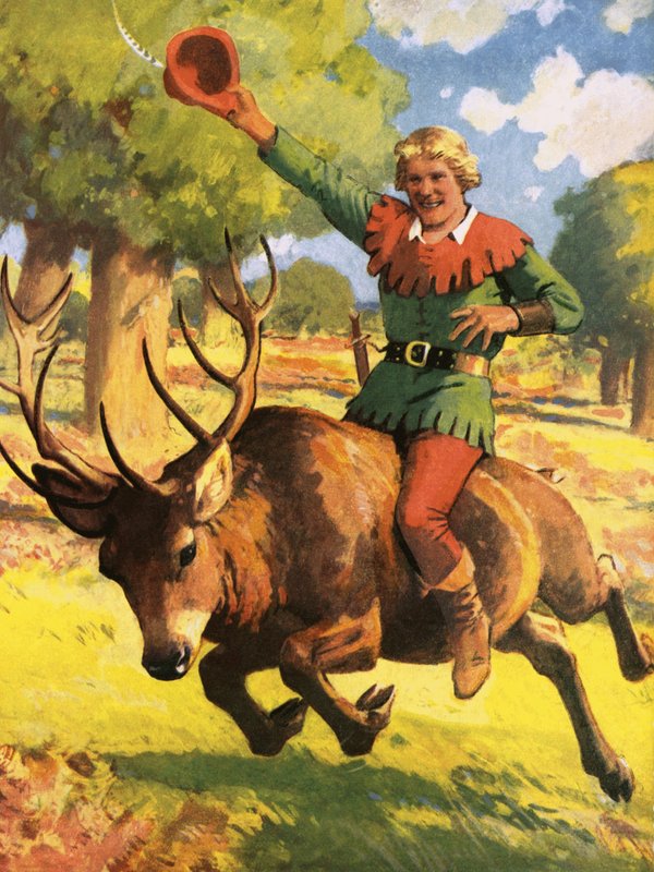 Robin Hood a lomos de un ciervo de Derek Charles Eyles