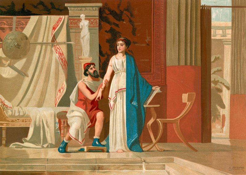 Aspasia y Pericles de Dionisio Baixeras Verdaguer