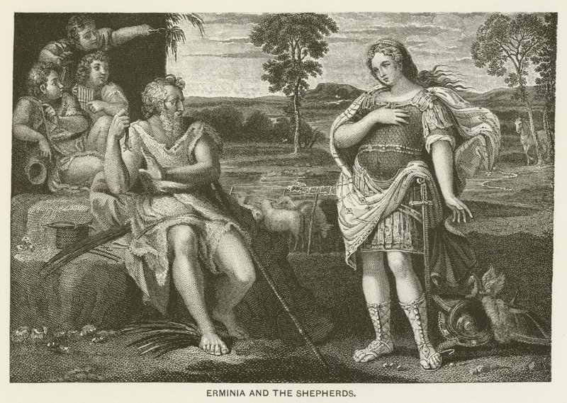 Erminia y los pastores de Domenichino