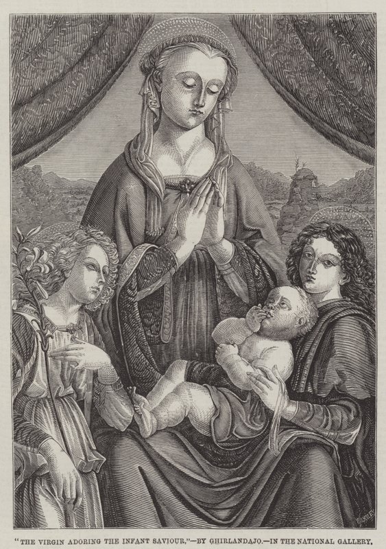 La Virgen adorando al Salvador Infante de Domenico Ghirlandaio