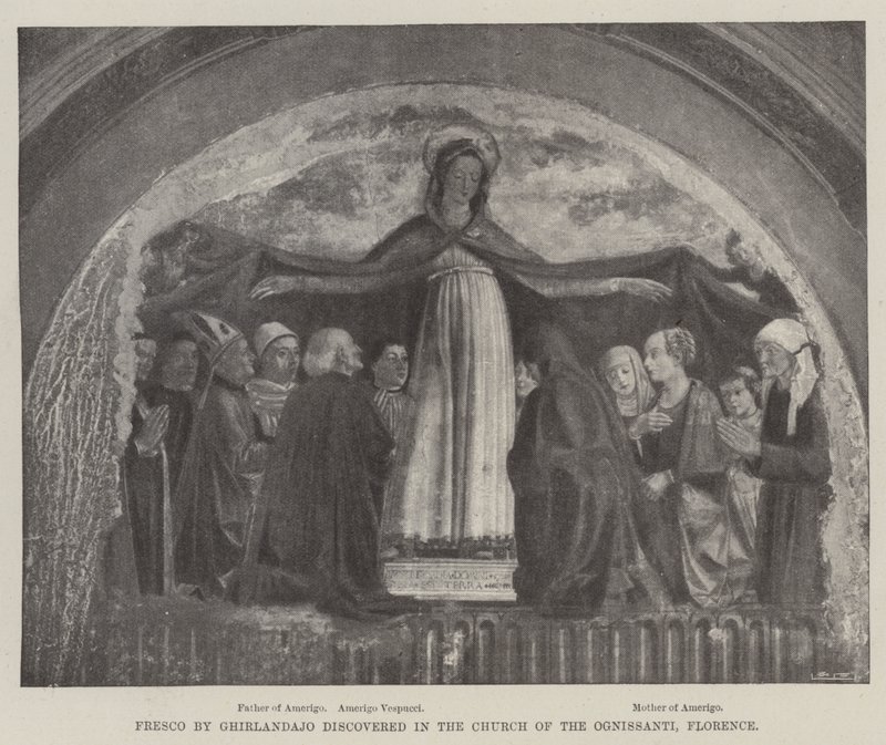 Fresco descubierto en la Iglesia de Ognissanti, Florencia de Domenico Ghirlandaio