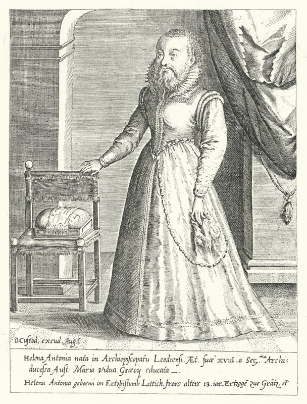 Helena Antonia de Lieja, la enana barbuda de la corte de María de Austria, Emperatriz del Sacro Imperio Romano de Dominicus or Custodis Custos