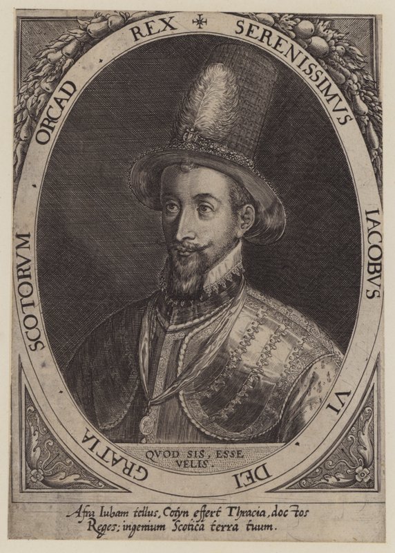 Rey Jacobo VI de Escocia (grabado) de Dominicus or Custodis Custos