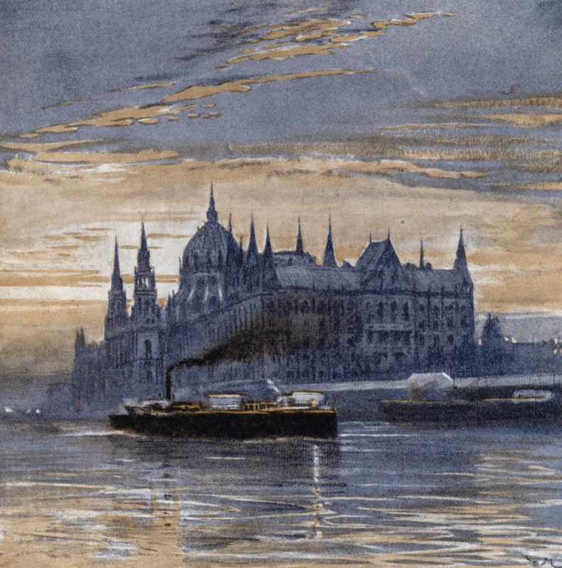 Budapest y su Casa del Parlamento de Donald (after) Maxwell