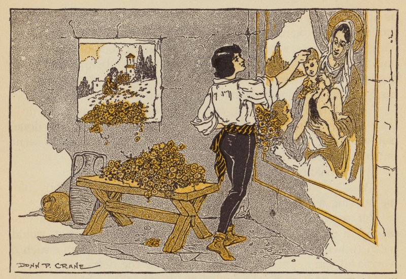 El cuadro del joven Tiziano (litografía en color) de Donn P. Crane
