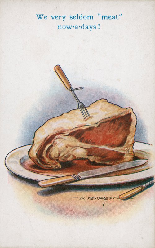 Roast beef (litografía en color) de Douglas Tempest
