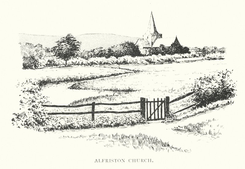 Iglesia de Alfriston (litografía) de Duncan Moul