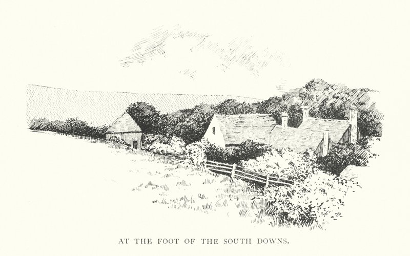Al pie de los South Downs (litografía) de Duncan Moul