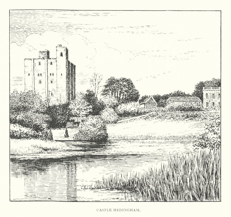 Castle Hedingham (litografía) de Duncan Moul