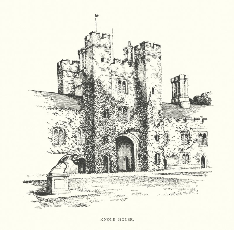 Casa Knole (litografía) de Duncan Moul