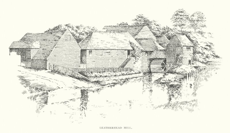 Molino de Leatherhead (litografía) de Duncan Moul