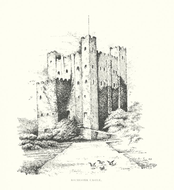 Castillo de Rochester (litografía) de Duncan Moul