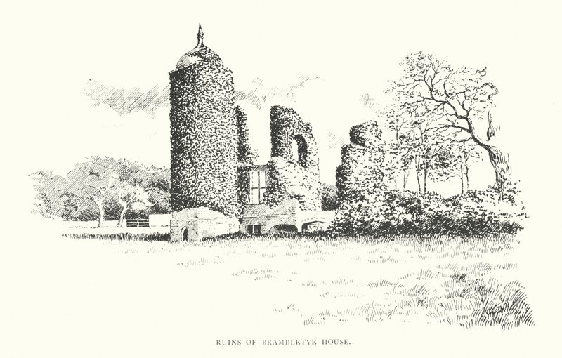 Ruinas de Brambletye House (litografía) de Duncan Moul