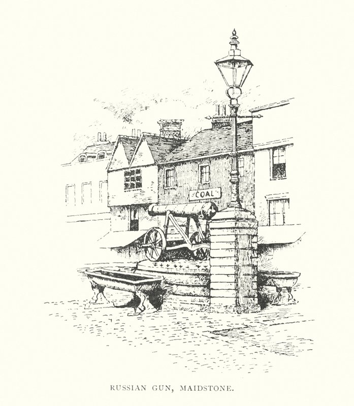 Cañón ruso, Maidstone (litografía) de Duncan Moul