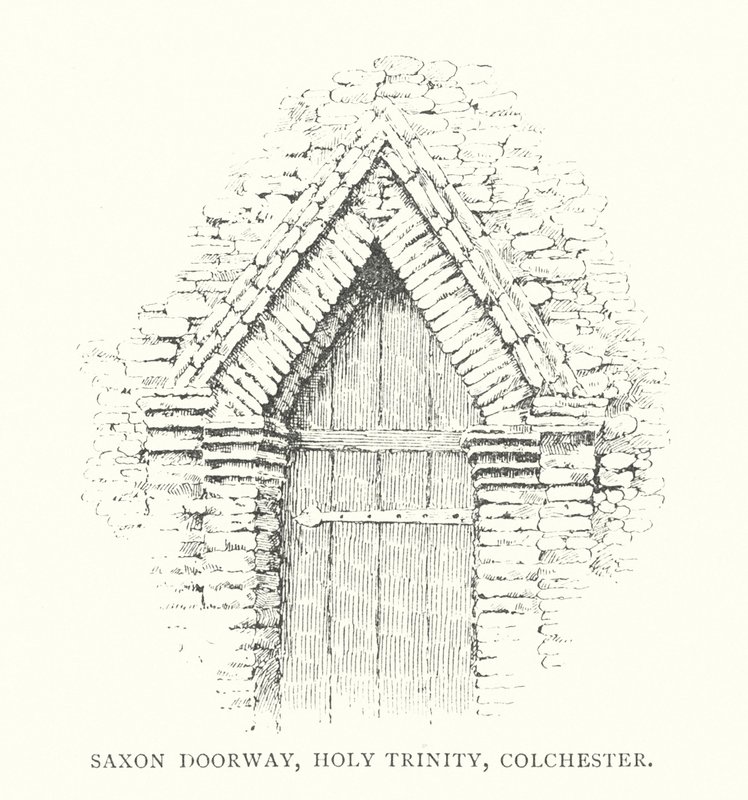 Puerta sajona de la Santísima Trinidad, Colchester (litografía) de Duncan Moul