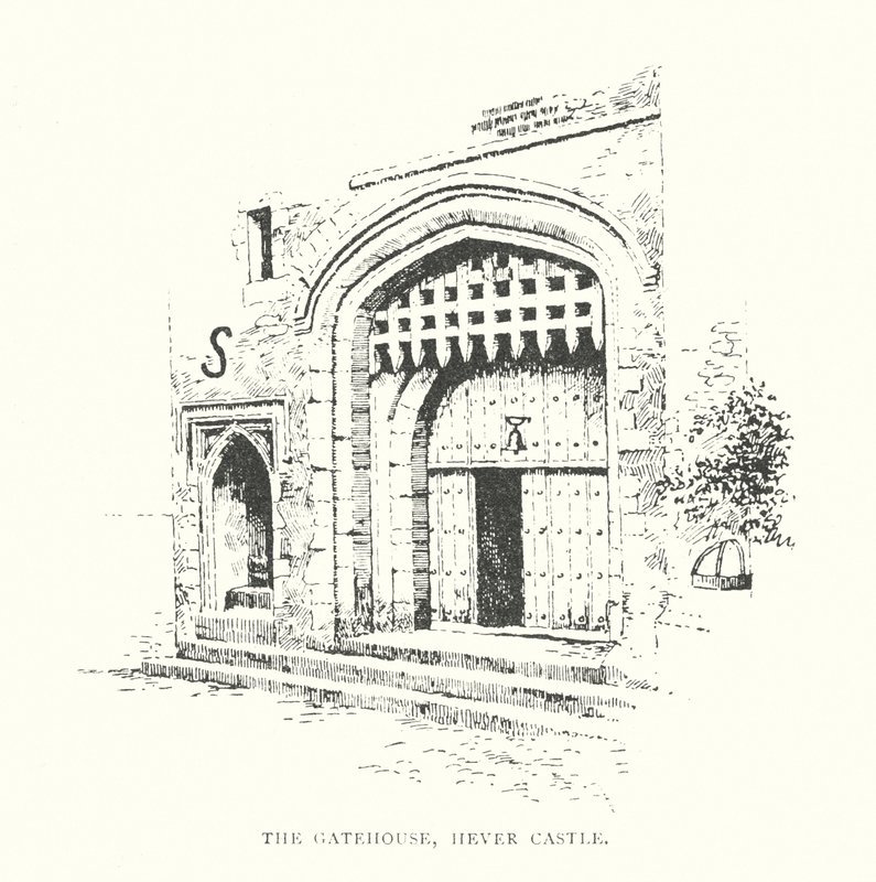 The Gatehouse, Castillo de Hever (litografía) de Duncan Moul
