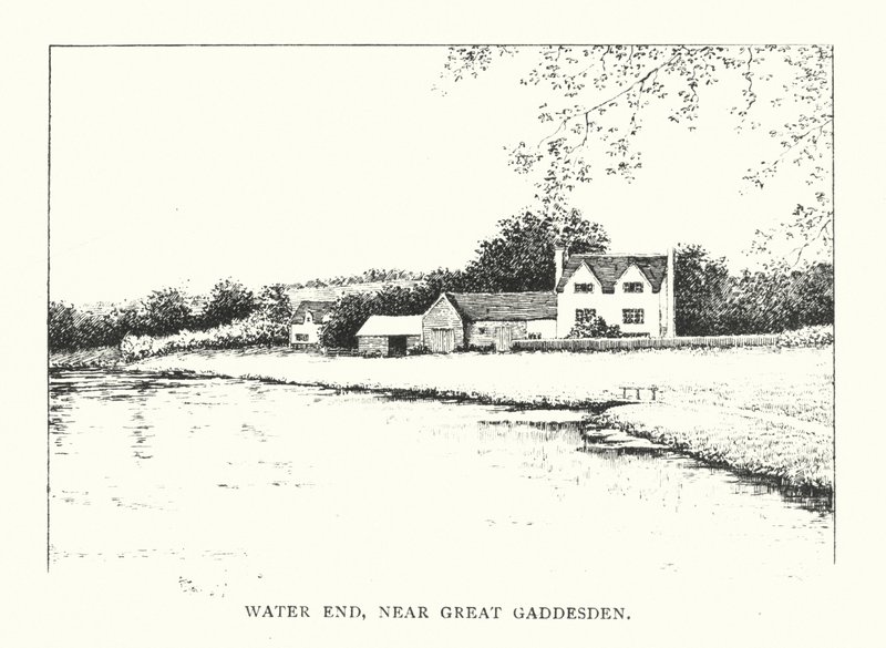 Water End, cerca de Great Gaddesden (litografía) de Duncan Moul