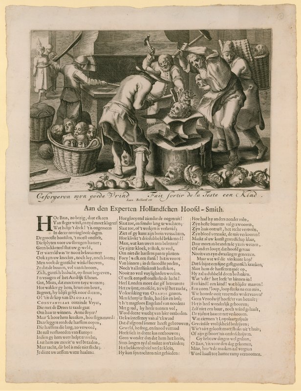Ceforgeron myn goede vrind. Caricatura sobre la sucesión al trono inglés, 1688-89 de Dutch School