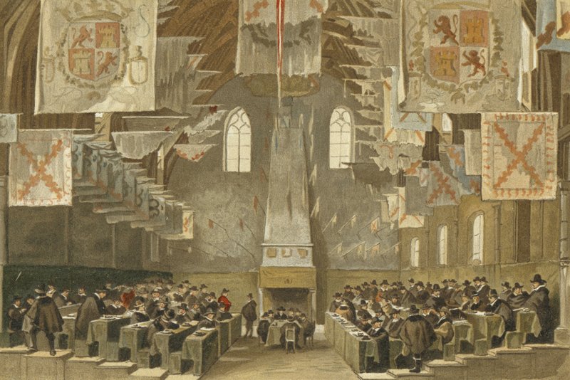 Gran Salón del Binnenhof, La Haya, Países Bajos de Dutch School