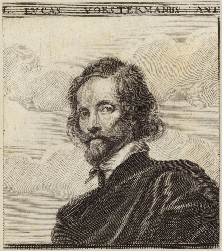 Retrato de Lucas Vorsterman de Dutch School
