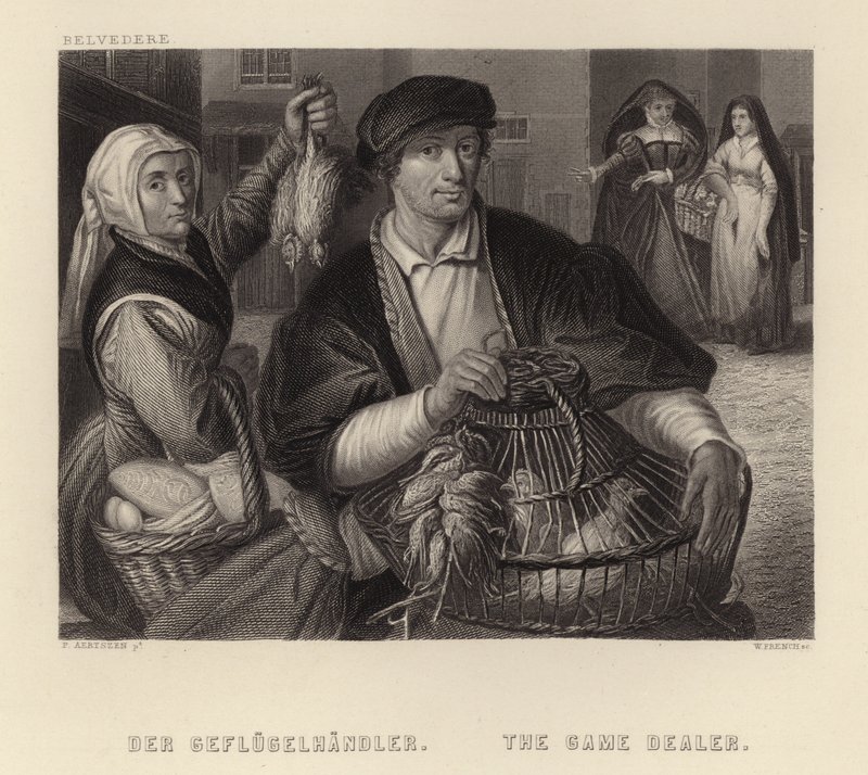El comerciante de caza de Dutch School