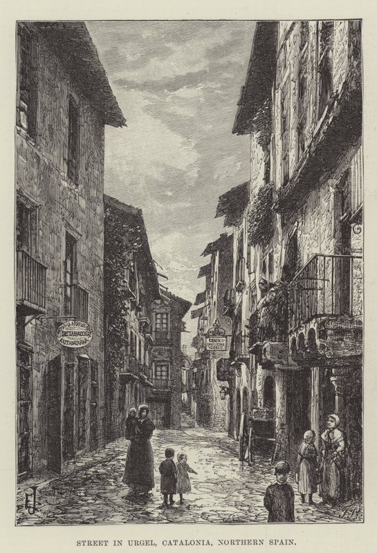 Calle en Urgel, Cataluña, norte de España de E. Jennings