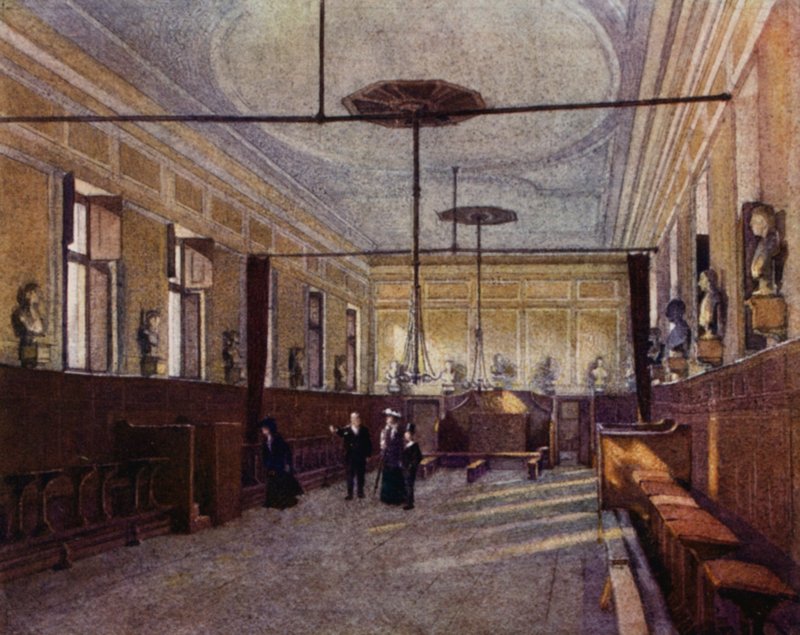 Eton: Upper School autorizado para "Chambers" (litografía en color) de E. D. Brinton