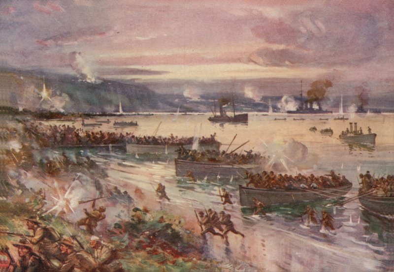 Las operaciones de los Dardanelos: el desembarco de los australianos en Gallipoli, abril de 1915 de E. S. Hodgson
