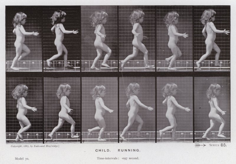 La Figura Humana en Movimiento: Niño, Corriendo de Eadweard Muybridge