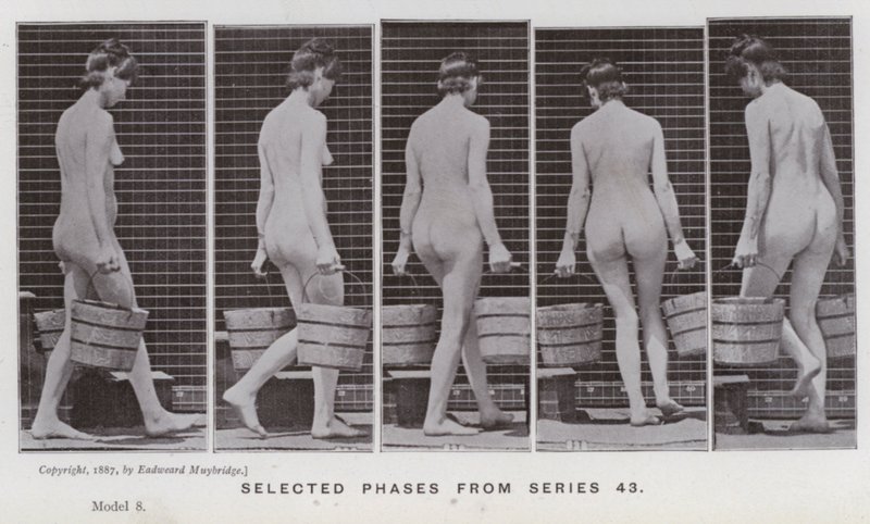 La figura humana en movimiento: Fases seleccionadas de la serie 43 de Eadweard Muybridge