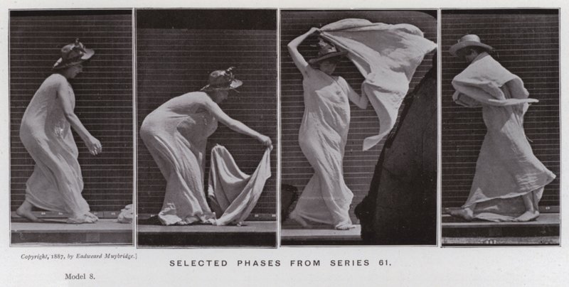 La figura humana en movimiento: Fases seleccionadas de la serie 61 de Eadweard Muybridge