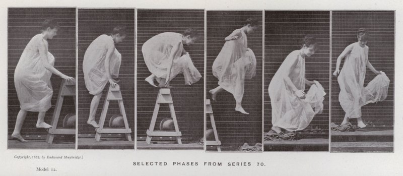 La figura humana en movimiento: Fases seleccionadas de la serie 70 de Eadweard Muybridge