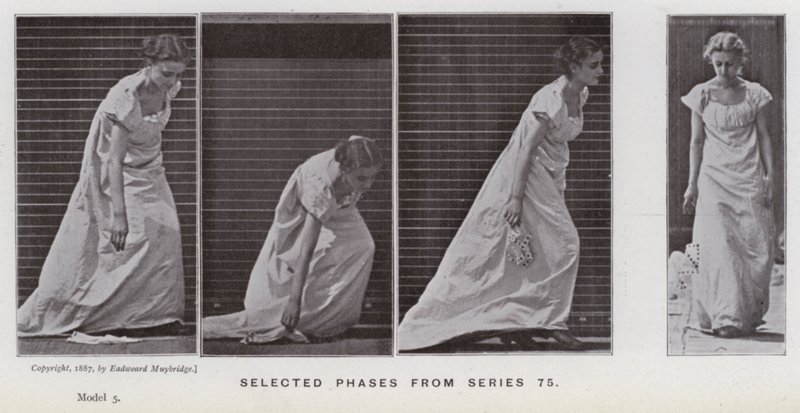 La figura humana en movimiento: fases seleccionadas de la serie 75 de Eadweard Muybridge