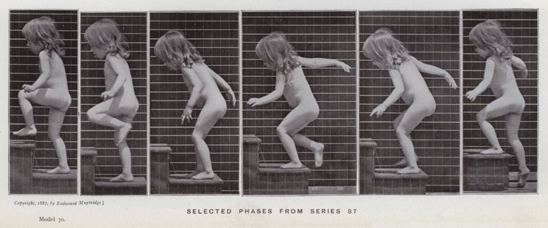 La figura humana en movimiento: Fases seleccionadas de la serie 87 de Eadweard Muybridge