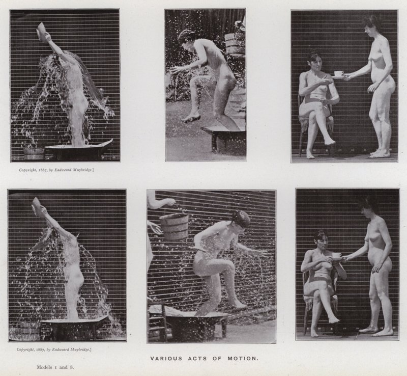 La figura humana en movimiento: Varios actos de movimiento de Eadweard Muybridge
