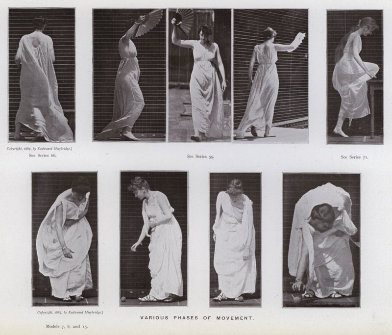 La figura humana en movimiento: Varias fases de movimiento de Eadweard Muybridge