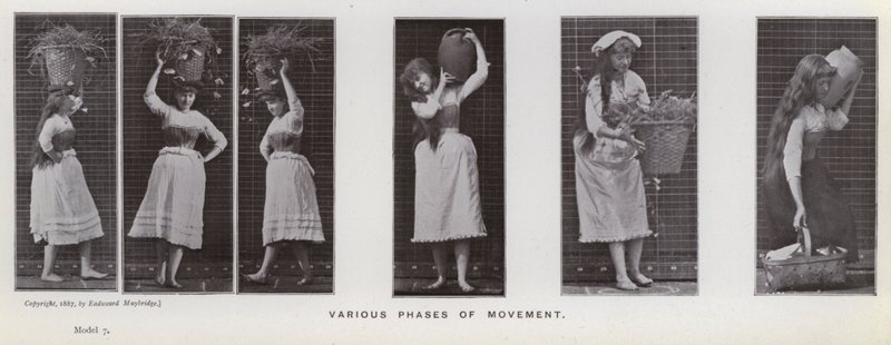 La figura humana en movimiento: varias fases de movimiento de Eadweard Muybridge
