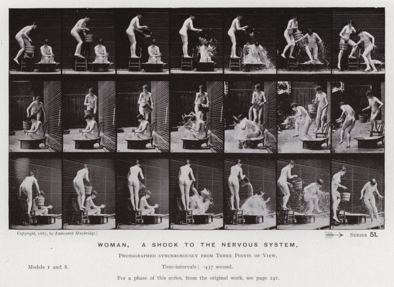 La Figura Humana en Movimiento: Mujer, un choque al sistema nervioso de Eadweard Muybridge