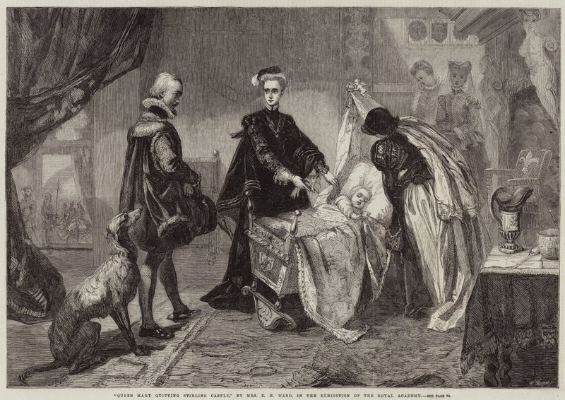 La reina María abandonando el castillo de Stirling de Edgar Melville Ward