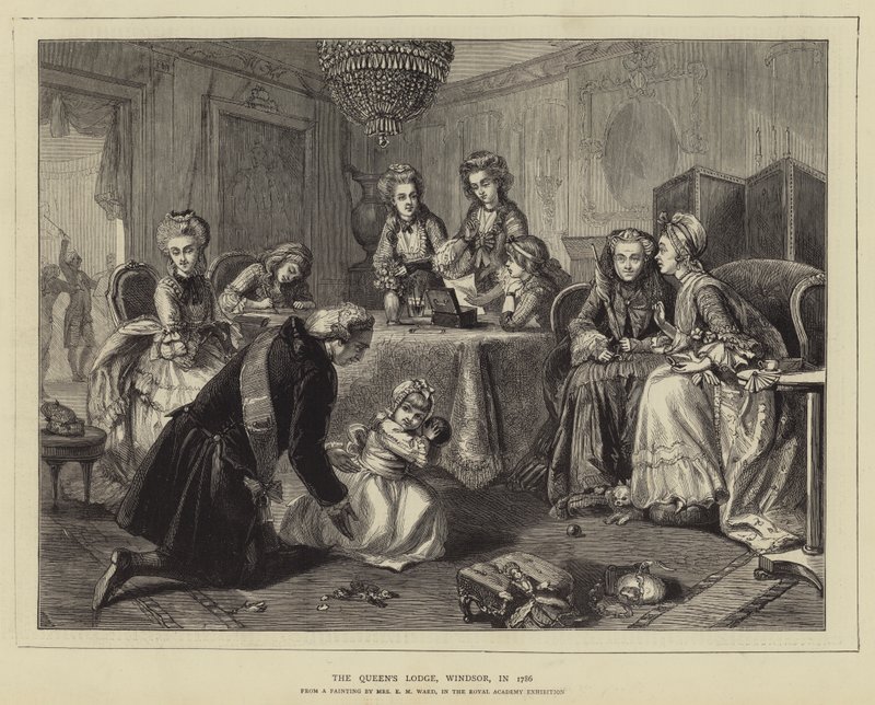 La casa de la reina, Windsor, en 1786 de Edgar Melville Ward