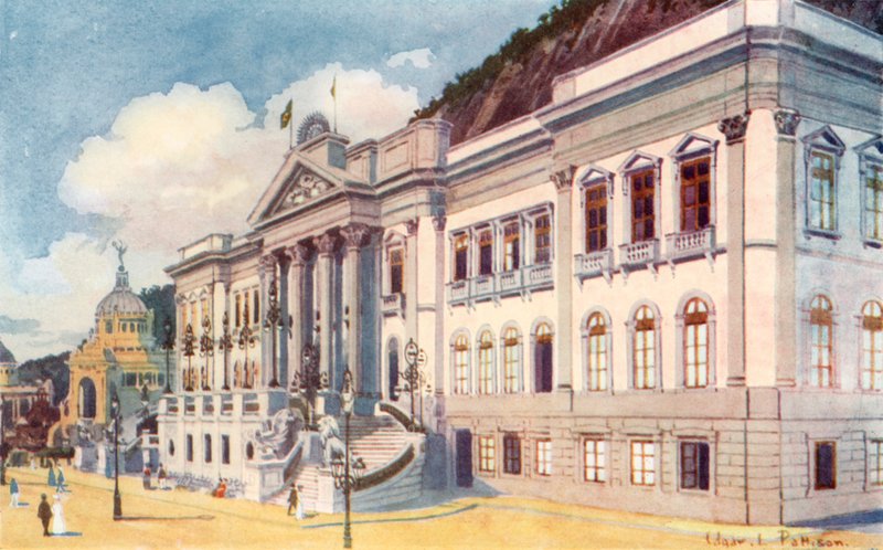 Ministerio de Agricultura, Industria y Comercio, Praia Vermelha (litografía en color) de Edgar L. Pattison