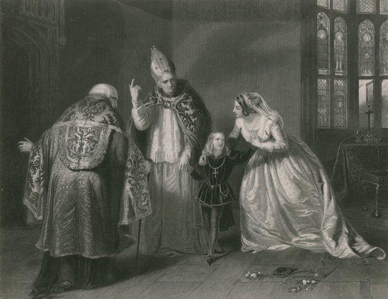 Reina Isabel y el Duque de York, Rey Ricardo III de Edgar Melville Ward