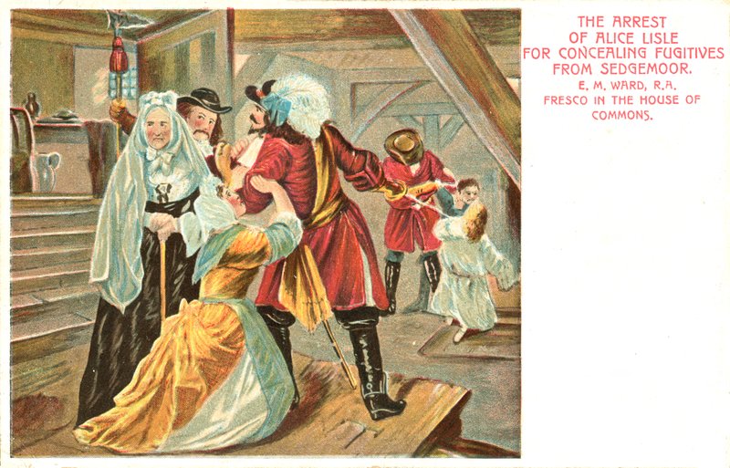 El arresto de Alice Lisle por ocultar fugitivos de Sedgemoor de Edgar Melville after Ward