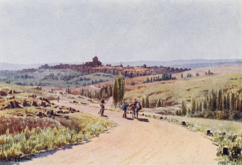 Norte de España: Ávila, desde el noroeste (litografía en color) de Edgar T. A. Wigram