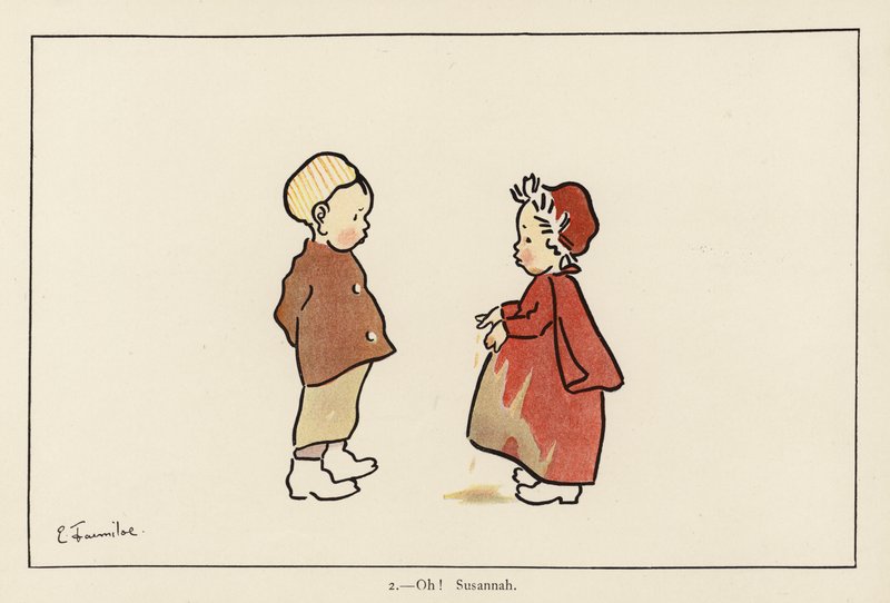¡Oh! Susannah (litografía en color) de Edith Farmiloe