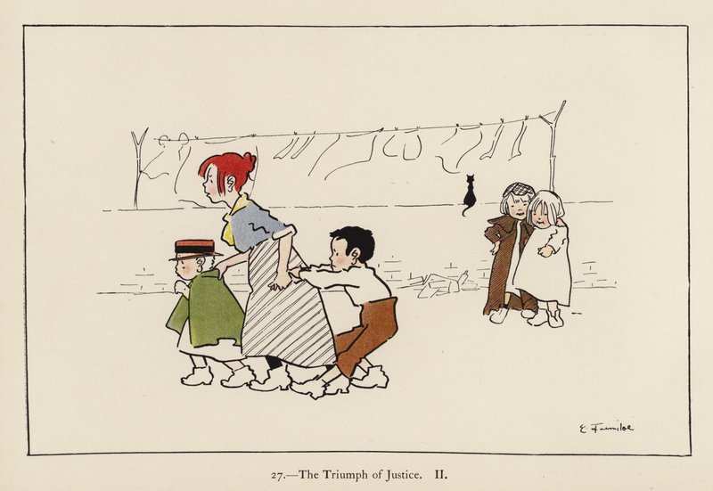 El triunfo de la justicia II (litografía en color) de Edith Farmiloe