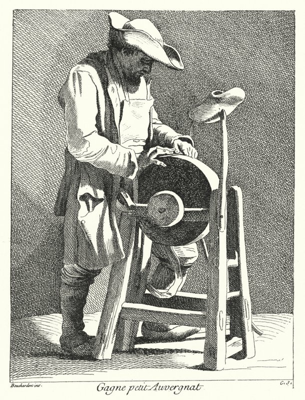 Afilador de Auvernia de Edmé (after) Bouchardon